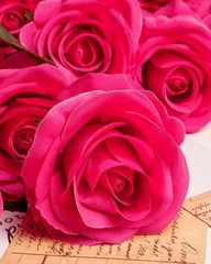 10pcs Silk Roses Artificial Flowers Fake Rose for Arrangement Wedding Fuchsia