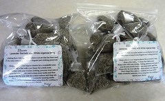 Set of 80 Lavender Sachets made with White Organza Bags