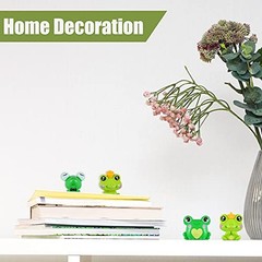 16 Pcs Mini Frog Flower Figurines Cute Miniature Resin Frog Stuff Bulk Mini
