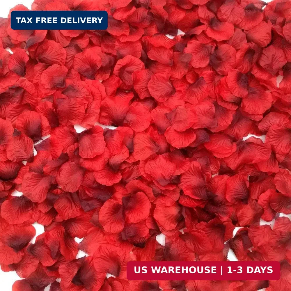 CODE FLORIST 2200 PCS Dark-Red Silk Rose Petals for Romantic Night,Wedding,Propo