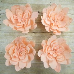 4 pcs 16″ Blush Artificial Daisy Flowers for Wall Backdrop Party Wedding Craft
