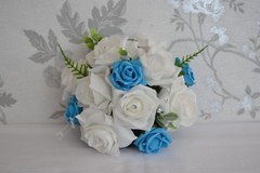 Table decoration flower arrangement rose leaves diamante sprays diamante pins