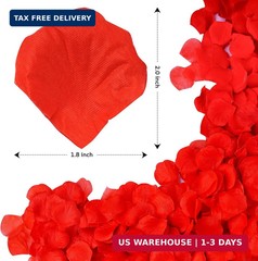 1200 PCS Artificial Silk Rose Petals Decoration for Romantic Night, Wedding, Eve