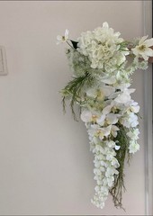 white Wedding Bridal, Bouquet, Rustic Wedding Flower, Orchid, Hydrangea