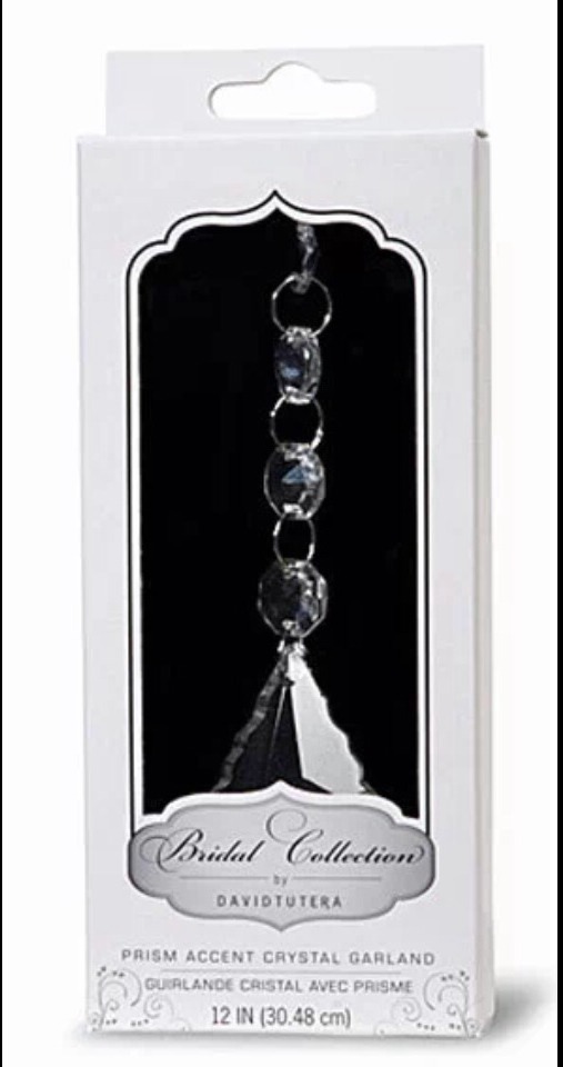 Decor Hanging Crystal Clear PRISM ACCENT – David Tutera 12″ Lot 4