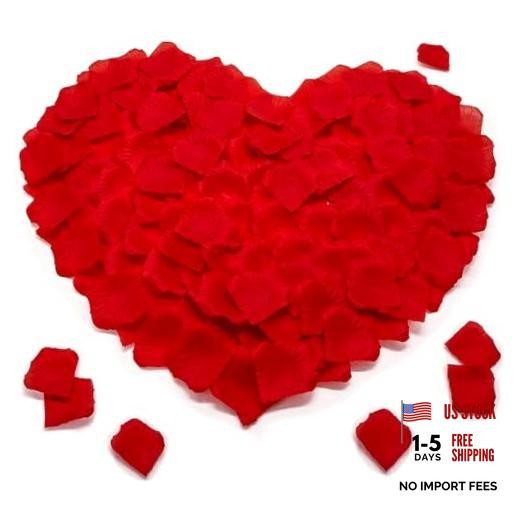 PCS Rose Petals – Fake Rose Petal, Artificial Silk Rose Petals for 500 Red