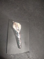 Silvery Metal Calla Lily Bout Magnet, Attach Boutonniere w/o Pins “Vine Silver”