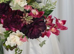 Boho Garden Succulent Faux Silk Wedding Bouquet