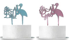 It’s A Boy / Girl Cake Topper, Glitter Wood Cake Topper, Baby Shower Cake Topper