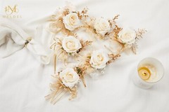 Handcrafted Faux Silk Wrist Corsages – 6 Elegant Accessories for Weddings