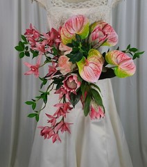 Hawaiian Tropics Faux Silk Wedding Bouquet