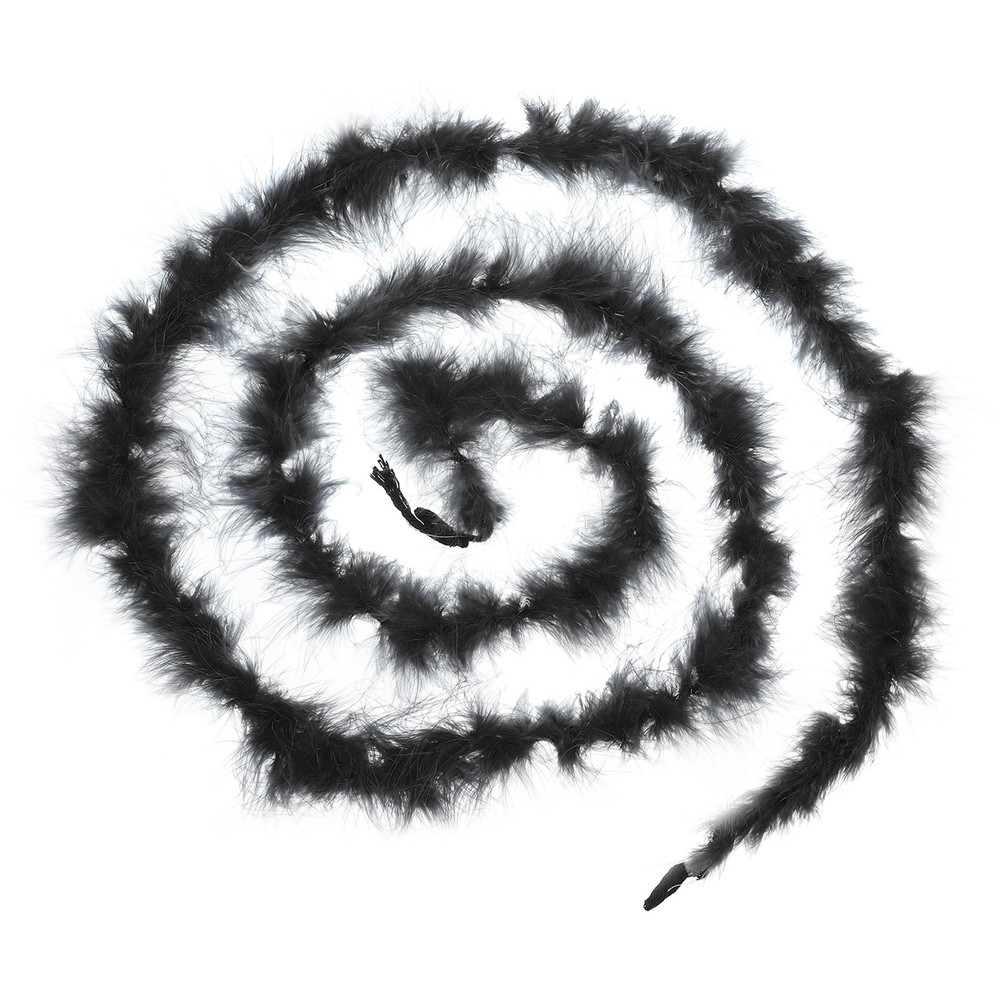 1 Pcs 6.6 Ft Feather Boas Feather for DIY Craft Sewing Trim Party Home Black