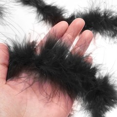 1 Pcs 6.6 Ft Feather Boas Feather for DIY Craft Sewing Trim Party Home Black