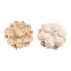 Decorate with Charm Vintage Hessian Burlap Lace Flowers (65 characters)