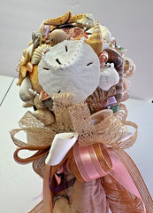 Custom Made Bridal Bouquet XL Multicolor Seashell Starfish Coastal Decor Boho XL