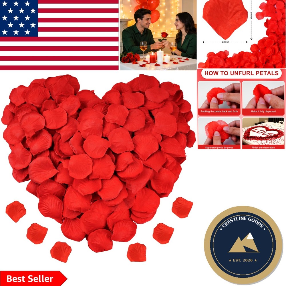Artificial Silk Rose Petals (1200 Count) – Ideal for Bridal Showers & Banquets
