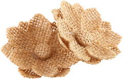 Natural Burlap Flowers Handmade Burlap Rose for Wedding Decoration and Floral Cr