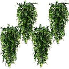 Hanging Fake Plants,4 Pcs Faux Eucalyptus Greenery Vine Plant Faux Plants