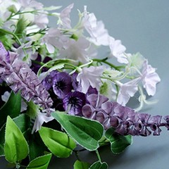 Water Drop Bridal Bouquet Waterfall Artificial White Purple Flower Wedding Props