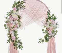6pcs Elegant Artificial Flower Swags for Wedding Ceremony & Arch Decor