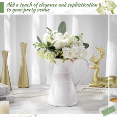 Zeyune 12 Bunches Wedding Bridesmaids Bouquets 144 Heads 7 Inch Artificial Rose