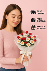 Flower Bouquet Gift Wedding, Party Love Deco