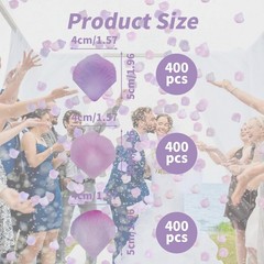 Rose Petals, 1200 Pcs Pink White Purple – Silk Rose Petals for Wedding Party …