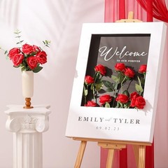 12PCS Artificial Silk Flowers Realistic Roses Bouquet Long 12Pcs Flowers Red