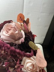 Ling’s Moment 11” Burgundy Bouquet For Wedding