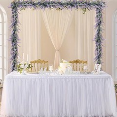 6ft Faux Lavender Garland – Purple Floral Decor for Weddings, 6ft-2pack