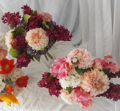 Custom Made White, pink, Burgundy Bridal Wedding Bouquet