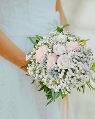24Pcs Babys Breath Artificial Flowers Bulk, 11inch Fake 24PCS Attractive White