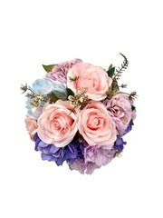 Pink Lavender Blue Bridal Bouquet, Pastel Wedding Flowers, Bouquet, Silk Flower