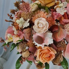 Seaside Gathering Faux Silk Wedding Bouquet