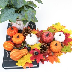 36PCS Mini Artificial Pumpkins Fall Decor Set – Realistic Small Mini, Style 2
