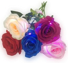 Eternal Rose Flower LED Enchanted Light up Rose LED Light Valentine’s Gift 6 PC