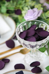 300Pcs Rose Petals Plum Faux Silk Flower Petals for Wedding Flower Girl Basket A