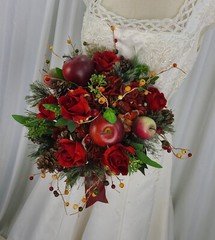 Autumn Apple Harvest Faux Silk Wedding Bouquet