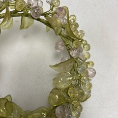 Vintage Floral Acrylic Candle Ring Pink Clear Spring Wreaths