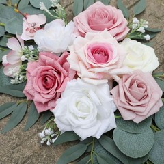 ponatia Artificial Wedding Arch Flowers (Pack of 2), Dusty Rose Wedding Flowe