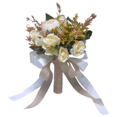 Nature Silk Flower Bride Handheld Bouquet with Life Like Design For Weddings