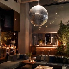 AplusChoice 24″ Large Disco Ball Mirror Big Hanging Glass Party Events Wedding