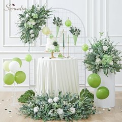 Pcs 7 Kinds Mixed Artificial Eucalyptus Greenery Stems Bulk, Baby Breath 180
