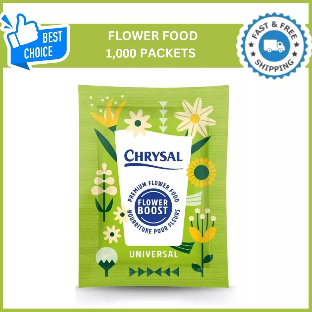 Clear Flower Food Packets for Flower Arrangements & Bouquets – (5g – 1,000 Ct)