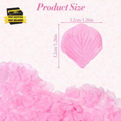 1000PCS Pink Rose Petals, Artificial Silk Flower Petals for Galentines Day Decor