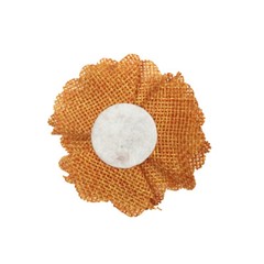 Wrapables Shabby Chic Burlap Rose Flower (Set of 20), Orange