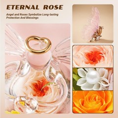 Forever Flower Gifts for Her: Blessed Flowers 3.86×3.86×5.91 inches, Orange