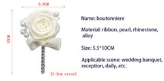 Luxury Ivory Crystals Artificial Roses Wedding Bridal Bouquet Bride Hand Flower