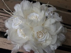Pink Turkey T-Base Plumage Feathers Bridal Corsage Bouquet Decor DIY 20 Pc
