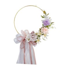Floral Hoop Wreath Artificial Floral Wreath for Spring Summer Wall DIY Craft